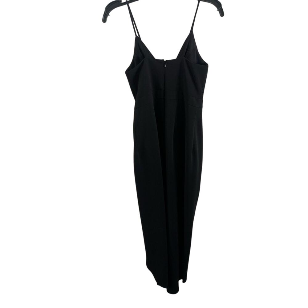 BHLDN Caron Midi Dress Black Size 0 Sleek Formal Cocktail Wedding Guest Chic - Picture 3 of 9